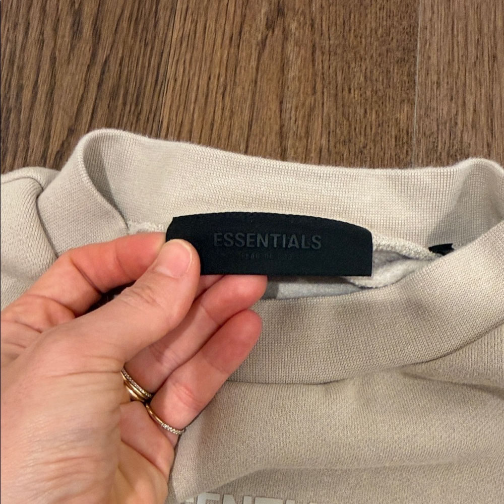 Fear of God Essentials Women’s Crewneck Sweatshirt — Cream - Picture 2 of 2